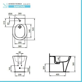 Sanitari Ideal Standard Connect filomuro Rimless AquaBlade copriwater originale