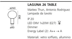 Artemide laguna 26 tavolo struttura bronzo