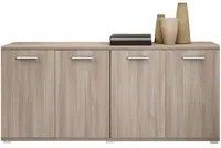 Mobile multiuso legno nobilitato arredo soggiorno olmo 180x45xh.80 cm