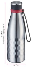 Bottiglia da viaggio grigio chiaro, in silicone, 550 ml Viva - Westmark