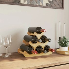 Portabottiglie di Vino per 6 Bottiglie 35x18x25,5 cm in Bambù