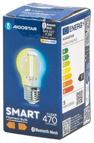 Lampadina LED FILAMENT G45 E27/4,5W/230V 2700-6500K - Aigostar