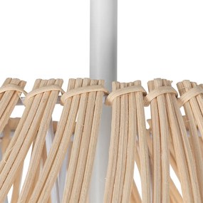 Lampada da terra rustica bianca con rattan - Sam