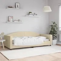 Letto da Giorno Crema 90x200 cm in Tessuto 354115