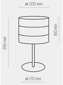 Lampada da tavolo TAGO 1xE27/15W/230V bianco/oro