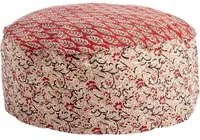 Pouf 65x65x25cm in Tessuto Lorient Rosso