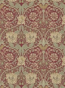 Tapete Honeysuckle & Tulip von Morris & Co. - Red/ Gold