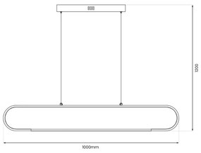 Lampadario LED a sospensione con filo FRAME LED/42W/230V nero