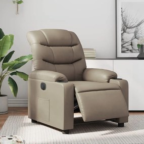 Poltrona Reclinabile Elettrica Cappuccino İn Similpelle /