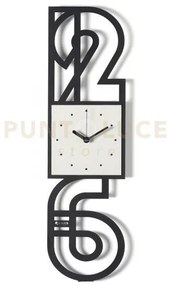 Orologio da parete di design neville nero,avorio