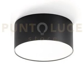 Gpl242c- plafoniera nera a led in alluminio 3000k 960lm 12w d.12cm