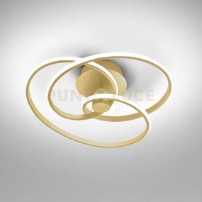 Diva p/p - plafoniera colore oro a led 3000k 2500lm 40w dimmerabile