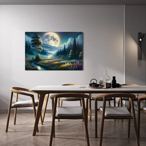 Quadro su tela – Valle magica alla luce della luna