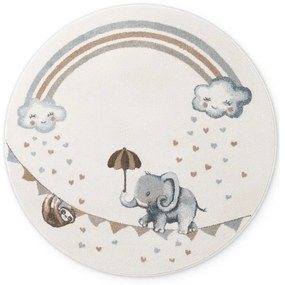 Tappeto per bambini crema ø160 cm Walk like an Elephant Rainbow - Villeroy&amp;Boch