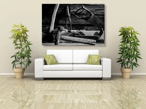Quadro su tela – Attrezzi da carpentiere in bianco e nero