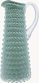 Brocca in vetro soffiato Opaline Eiffel Hobnail