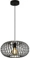 Plafoniera Industrial-Nordico Avery Acciaio Nero 1 Luce E27