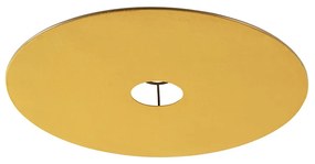 Paralume piatto velluto giallo oro 45 cm