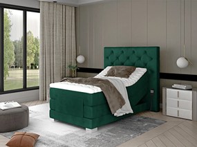 Letto motorizzato singolo boxspring Tokyo - Tessuto verde scuro