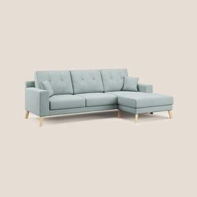 Danish divano angolare reversibile in tessuto ecosostenibile azzurro X