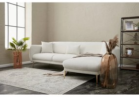 Divano angolare bianco (con penisola a destra/con chaise lounge) Simena – Balcab Home