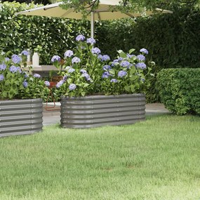 Letto Giardino Acciaio Verniciato A Polvere 114x40x36 Cm Grigio /