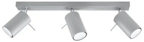 Plafoniera da soffitto in Acciaio 3xGU10 RING 3 Orientabile Grigia