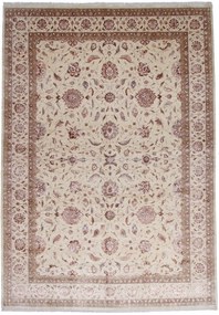 Tabriz Tappeto 520x360 Rosa (Indian) Annodato A Mano