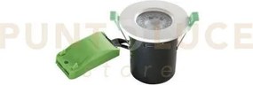 Incasso duplex bianco in metallo ip65 1 luce attacco gu10 ?85x104mm...