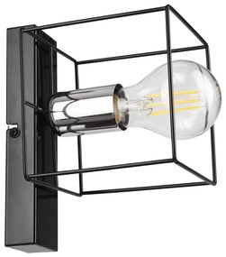 Applique MIKA 1xE27/60W/230V nero/cromo