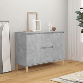 Credenza Grigio Cemento 101x35x70 Cm İn Legno Multistrato /