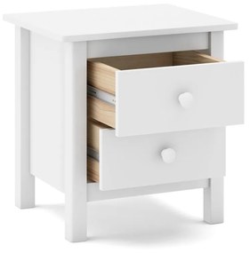 Comodino bianco per bambini in legno di pino Max - Marckeric