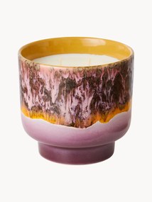 Candela profumata fatta a mano a due stoppini 70's (salvia e petali di rosa)