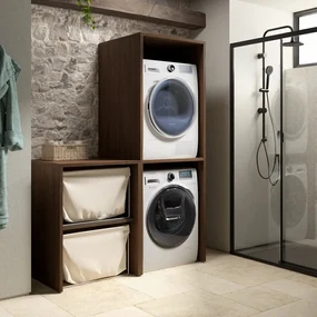 Mobile da bagno sotto lavabo SENSEA Jnka legno noce L 70 x H 92 x P 66 cm, lavabo non incluso