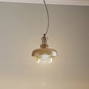 Avonni Lampada a sospensione AV-5064-1BSY, paralume in metallo e vetro