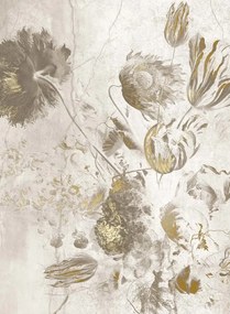 KEK Amsterdam Carta da parati panoramica Fresco Flowers Uyterlinde - White 292 cm