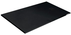 Piatto doccia in resina Strato nero L 180 x L 90 x H 3.2 cm opaco effetto pietra