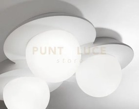 Cicladi tonda lampada da soffitto 3 luci attacco gx53 in gesso e ve...