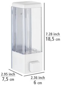 WENKO 24594100-Dispenser per sapone ISTRES 320 ml bianco/trasparente