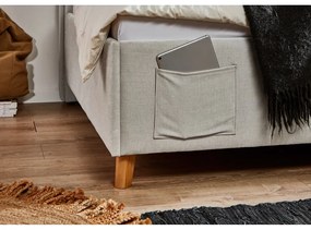 Letto da bambini con sponde beige imbottito rete non inclusa 90x200 cm Fun – Meise Möbel