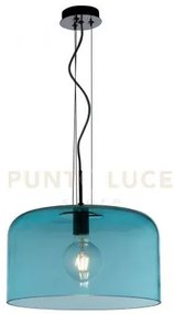 Lampadario a sospensione gibus turchese 1 luce attacco e27 30x30x15...
