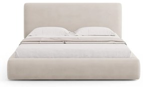 Letto matrimoniale imbottito beige con contenitore e doghe 180x200 cm Colonel - Cosmopolitan Design