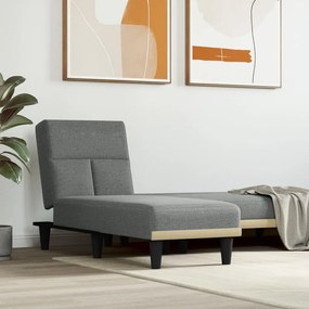 Chaise Longue İn Tessuto Grigio Scuro /