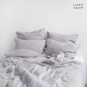 Lenzuola di lino grigio chiaro per letto singolo 135x200 cm Light Grey - Linen Tales