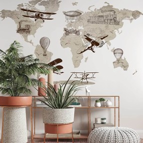 Mappa del mondo in stile vintage  | Inspio