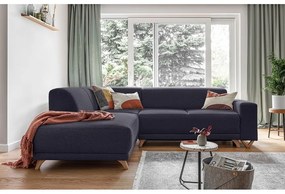 Divano angolare color antracite allungabile e con contenitore (penisola a sinistra/a L) Classy Sophie – Miuform