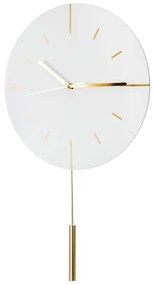 Orologio da parete con pendolo pr. 30 cm 1xAA bianco/oro
