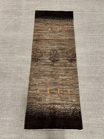 Gabbeh Tappeto 150x50 Marrone (Iran) Annodato A Mano