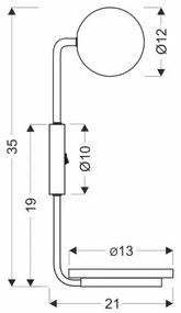 Applique PONIO 1xG9/25W/230V nero/faggio