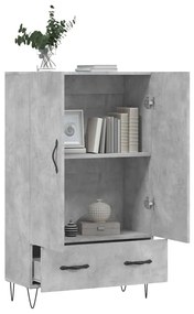 Credenza grigio cemento 69,5x31x115 cm in legno multistrato